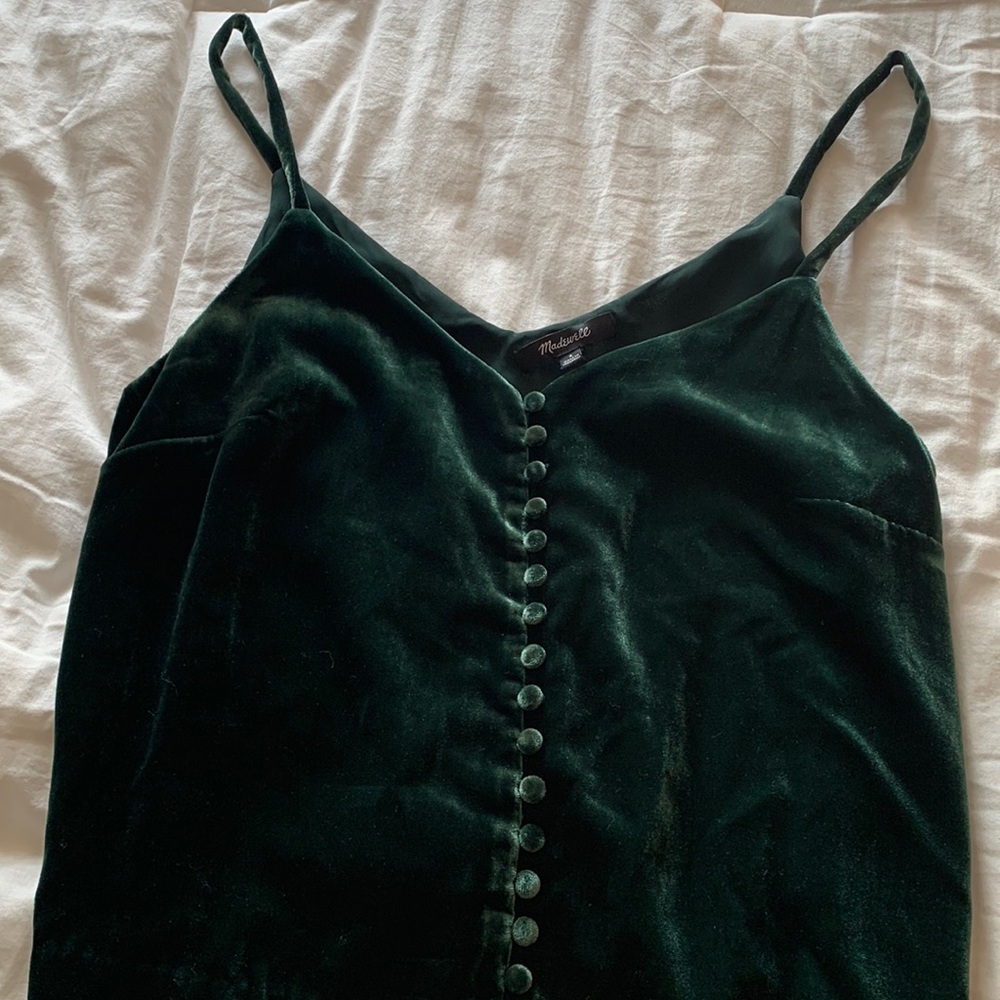 Madewell velvet button down cami